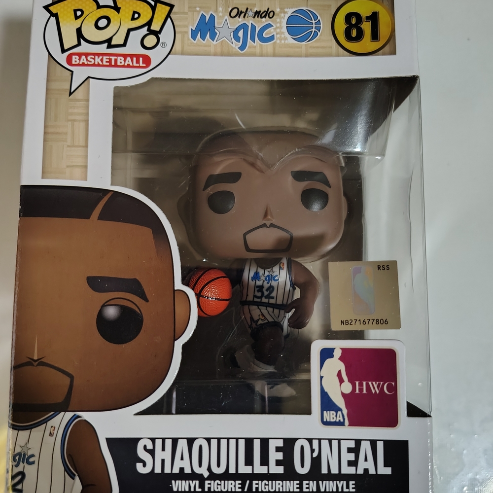 Funko Pop! Basketball Shaquille O'Neal (Orlando Magic) #81 - White/Blue - Picture 1 of 4